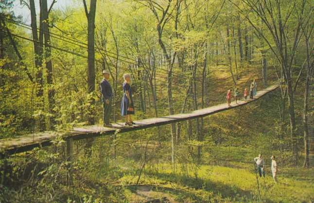 Swinging Bridge of Sighs - Pennellwood Resort, Berrien Springs, Michigan Swinging Bridge of Sighs - Pennellwood Resort, Berrien Springs, Michigan